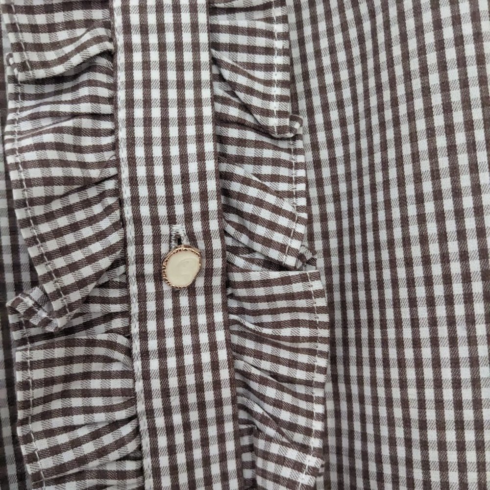 Victoria Ruffled Plaid Blouse - Picture 2 of 3